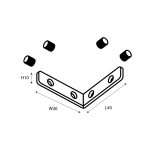 Коннектор угловой Favourite Logica 1014-CU-001