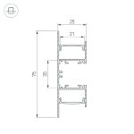 Алюминиевый профиль Arlight WALL-2575-DUAL-2000 ANOD BLACK 052332