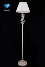 Торшер Eurosvet Amelia 10073/1 белый с золотом/прозрачный хрусталь Strotskis