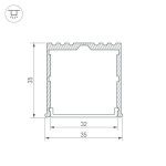 Алюминиевый профиль Arlight ARH-Power-W35-3000 Anod 036136