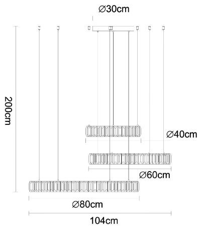 Подвесная люстра Divinare Barbara 1137/02 SP-106
