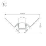 Профиль Arlight ARH-DECORE-S12-INT-2000 ANOD внутренний 023868
