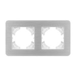 Рамка на 2 поста алюминиевая Arlight FRM-AKIRY-AL-2-SR 049724