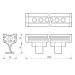 Линейный прожектор Arlight AR-LINE-1000-36W Warm (GR, 30 deg, 230V) 024306(1)