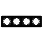 Рамка на 4 поста стеклянная Arlight FRM-OMALI-GS-4-BK 049701