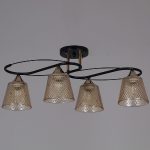 Потолочная люстра Reluce 06087-0.3-04 BK+FG