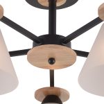 Люстра на штанге Reluce 01625-0.3-05 BK+WOOD