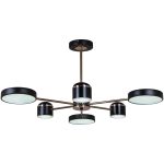 Люстра на штанге Reluce 13289-4.3-06 BK+GD CR