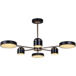 Люстра на штанге Reluce 13289-4.3-06 BK+GD CR