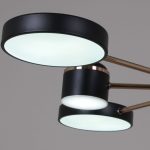 Люстра на штанге Reluce 13289-4.3-08 BK+GD CR