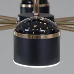 Люстра на штанге Reluce 13289-4.3-08 BK+GD CR