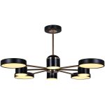 Люстра на штанге Reluce 13289-4.3-08 BK+GD CR