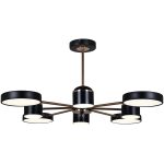 Люстра на штанге Reluce 13289-4.3-08 BK+GD CR