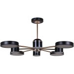 Люстра на штанге Reluce 13289-4.3-08 BK+GD CR