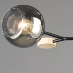 Люстра на штанге Reluce 06780-0.3-03 BK+WOOD