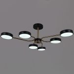 Люстра на штанге Reluce 03325-0.3-06 BK+COPPER