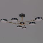 Люстра на штанге Reluce 03325-0.3-06 BK+COPPER