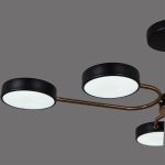 Люстра на штанге Reluce 03325-0.3-06 BK+COPPER