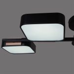 Люстра на штанге Reluce 03361-0.3-04 BK+WOOD