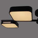 Люстра на штанге Reluce 03361-0.3-04 BK+WOOD