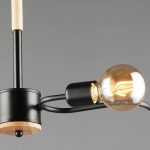 Люстра на штанге Reluce 10070-0.3-04 BK+WOOD