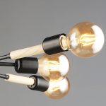 Люстра на штанге Reluce 99960-0.3-08 BK+WOOD