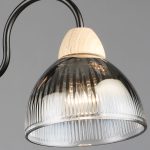 Люстра на штанге Reluce 69660-0.3-03 BK+WOOD