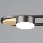 Подвесная люстра Reluce 02760-0.3-04 BK+WOOD GX53