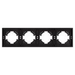 Рамка пластиковая на 4 поста Arlight FRM-TENDO-SFPL-4-BK 054654