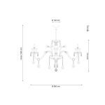 Подвесная люстра Lucia Tucci Barletta 1730.8 Cream White