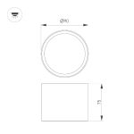 Накладной светильник Arlight SP-BISCOTTO-R90-8W Warm3300-MIX (WH-GD, 80 deg, 230V) 054912