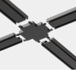 Соединитель Х-образный для магнитного шинопровода Italline IT09-9031 black
