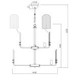 Подвесная люстра iLamp Dolce 15571-12 CR+MULT