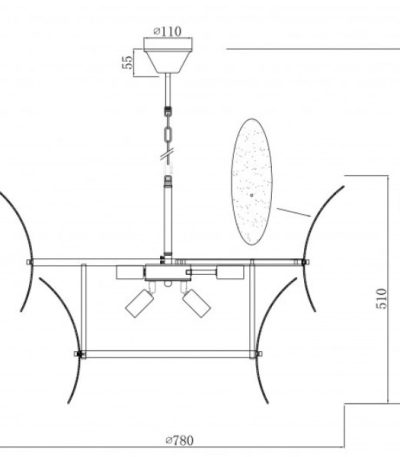 Подвесная люстра iLamp Gramercy 15602-11 ANB+CL