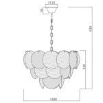 Подвесная люстра iLamp Rivoli 15617-9 CR+MULT