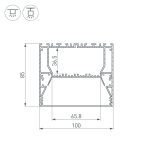 Алюминиевый профиль Arlight ARH-Power-W100-2000 Anod 036366