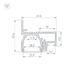 Профиль Arlight STRETCH-20-WALL-D-SIDE-2000 WHITE 042945