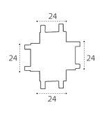 Соединитель Х-образный для магнитного шинопровода Italline IT09-9031 black