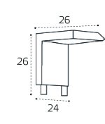 Соединитель вертикальный угловой для магнитного шинопровода Italline IT09-9032 black