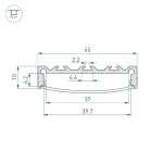 Алюминиевый профиль Arlight LINE-4510-2000 ANOD 049248
