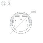 Профиль Arlight Round-D10.5-2000 Anod Black 033036