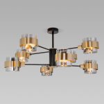 Люстра на штанге Eurosvet Arcada 70127/8 черный/дымчатый a060653