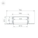 Профиль Arlight FANTOM-W49-2000 ANOD 046430
