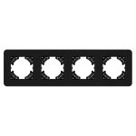 Рамка на 4 поста стеклянная Arlight FRM-OMALI-SFGS-4-BK 049717