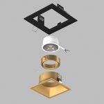 Встраиваемый светильник Lightstar Domino (214517+214503+214003) D51703GMOD