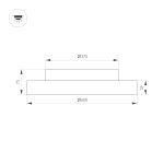 Потолочная люстра Arlight SP-ESTELY-R600-50W Warm3300-MIX (BK, 80 deg, 230V, TRIAC) 055365
