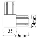 Коннектор L-образный Crystal Lux CLT 0.211 07 BL