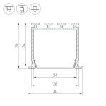 Профиль Arlight PLS-LOCK-H25-FS-2000 ANOD 016446