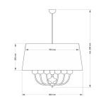 Подвесная люстра Kutek Mood Narni NAR-ZW-6 (BC)