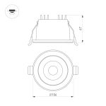 Встраиваемый светильник Arlight MS-ALORA-BUILT-R106-9W Day4000-MIX 048079